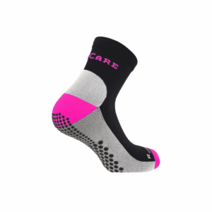 SupCare Korte Kompressionsstroemper med Grip - Pink (1)