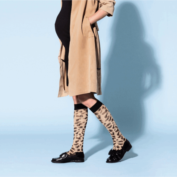SupCare Stoettestroemper med Leopard moenster - Bomuld (1)