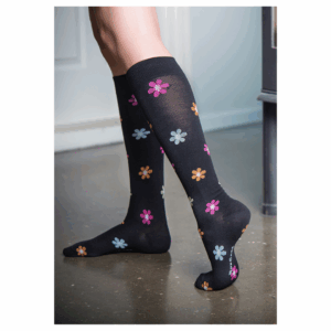 SupCare Stoettestroemper med Farvede Blomster, Bomuld (2)