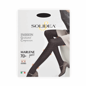 solidea-stoettestroempebukser-marlene-70-denier-med-prikker sort - emballage
