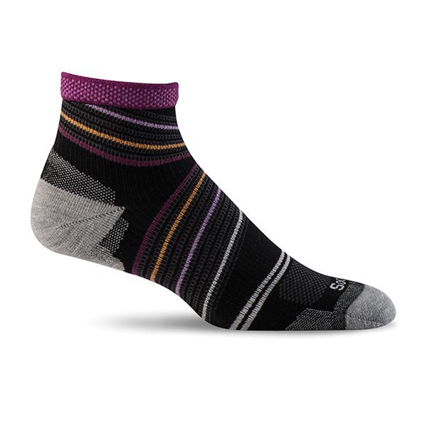SockWell Sportstrømper Dame - Sort/Grå/Lilla