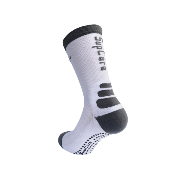 SupCare Korte Kompressionsstroemper hvid – med Grip - reformer stroemper - sports stroemper - loebestroembper (1)