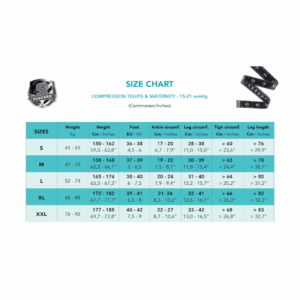 Graviditets Stoettestroempebukser Mikrofiber, 140 denier - stoerrelsesguide