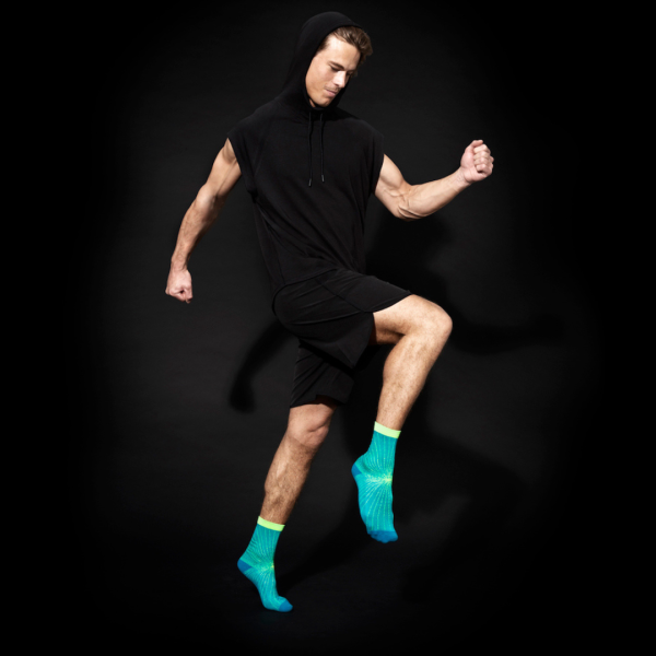 SupCare Kompressionsstroempe Cooling Knit blaa - sports stroemper (3)