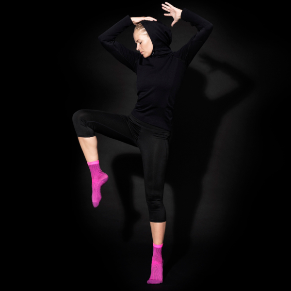 SupCare Kompressionsstroempe Cooling Knit lilla - sports stroemper (3)