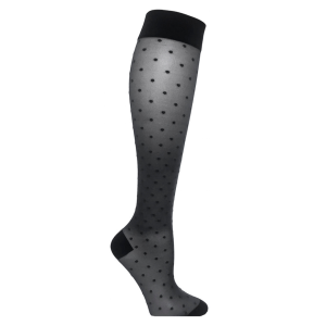 SupCare Nylon Storttestrormper, 70 Denier, med prikker sort(2)