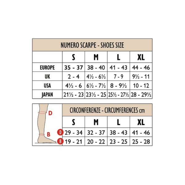 Solidea stoerrelsesguide nylonstroemper