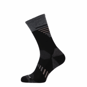 Ascend II Crew Men Compression Hiking Socks Black - stoettestroemper