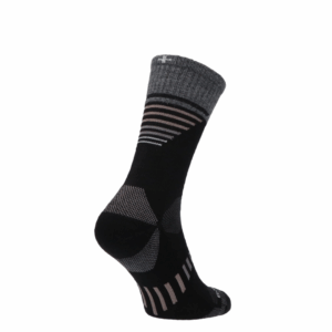 Ascend II Crew Men Compression Hiking Socks Black - stoettestroemper
