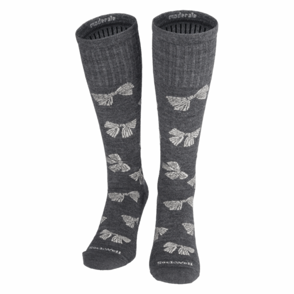 SockWell Bows Stoettestroemper Dame, Graa