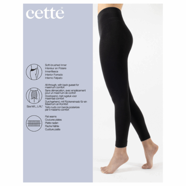 termo leggings med fleece - cette