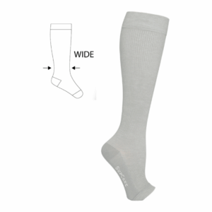 Stoettestroemper bambus, aaben taa, graa, bred model (1)