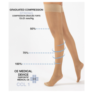Cette Selvsiddende Stottestromper, Wellness - 140 denier - natur (2)