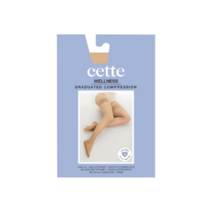 Cette Selvsiddende Stottestromper, Wellness - 140 denier - sort - emballage (2)