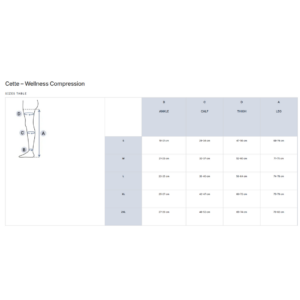 Cette - Stoettestroempebukser, Wellness - 70 denier - storrelsesskema