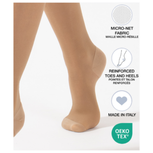 Cette Wellness - Knaelange Stoettestroemper, Nylon, 70 denier - natur