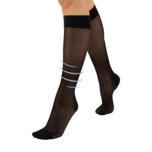 Cette Wellness - Knaelange Stoettestroemper, Nylon, 70 denier - sort (1)