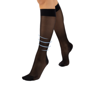 Cette Wellness - Knaelange Stottestromper, Nylon, 140 denier - sort (1)