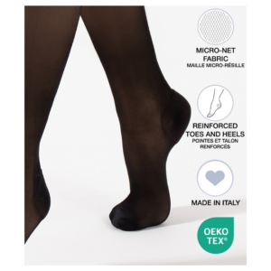 Cette Wellness - Knaelange Stottestromper, Nylon, 140 denier - sort