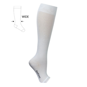 Supcare Stoettestroemper Bambus, aaben Taa, Hvid, bred model