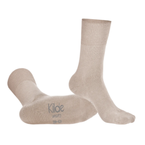 Kilde bomuld Comfort Diabetesstroemper - korte stroemper - beige