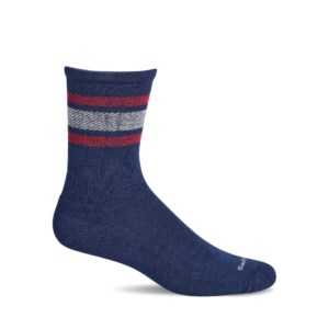 Plantar Ease Crew kompressionsstroemper herre navy - korte ankel stroemper - vandrestroemper - stroemper mod haelspore - sockwell